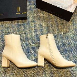 New White Ankle Booties